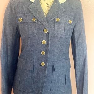 Banana Republic Blue Collard button down Jacket  Size 2